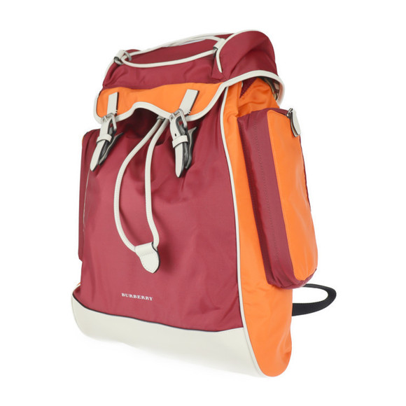 Burberry White Backpack Orange Nylon Red - Picture 1 of 9